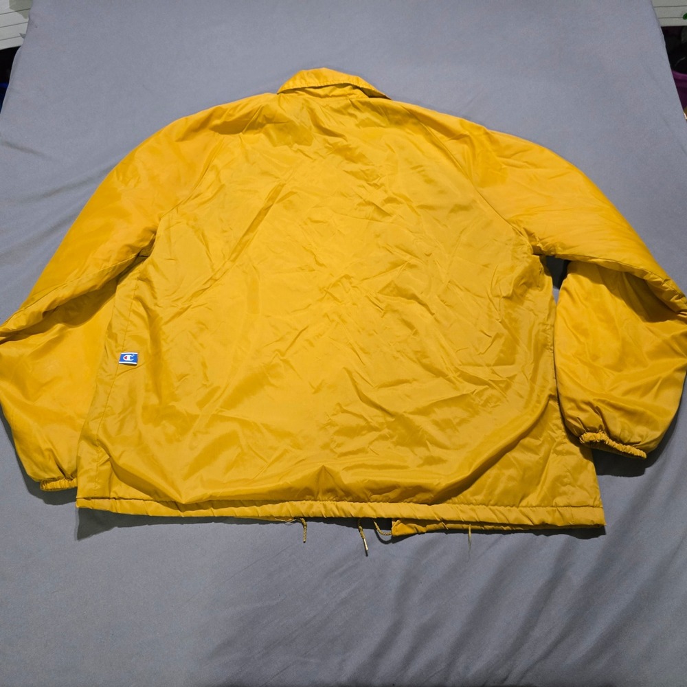 Vintage Champion Coaches Jacket Mens Large Gold John Purdue Club USA Made 80's - Picture 10 of 11